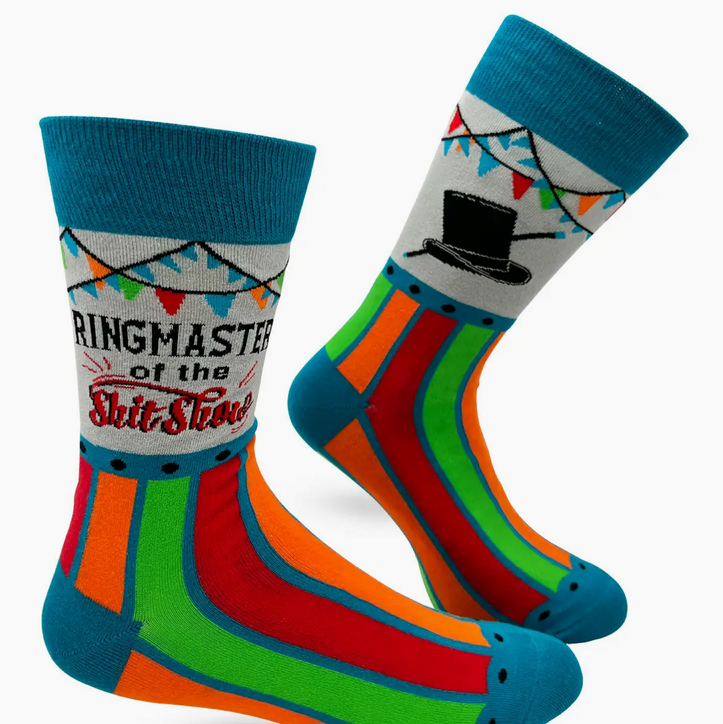 Ringmaster of the Shit Show Men's Novelty Crew Socks
