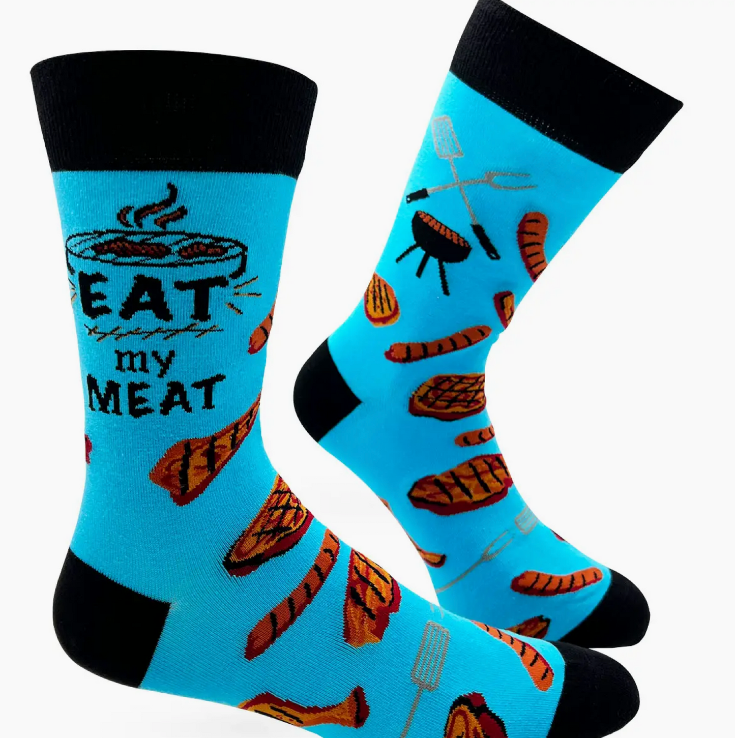 Eat My Meat Men's Novelty Crew Socks
