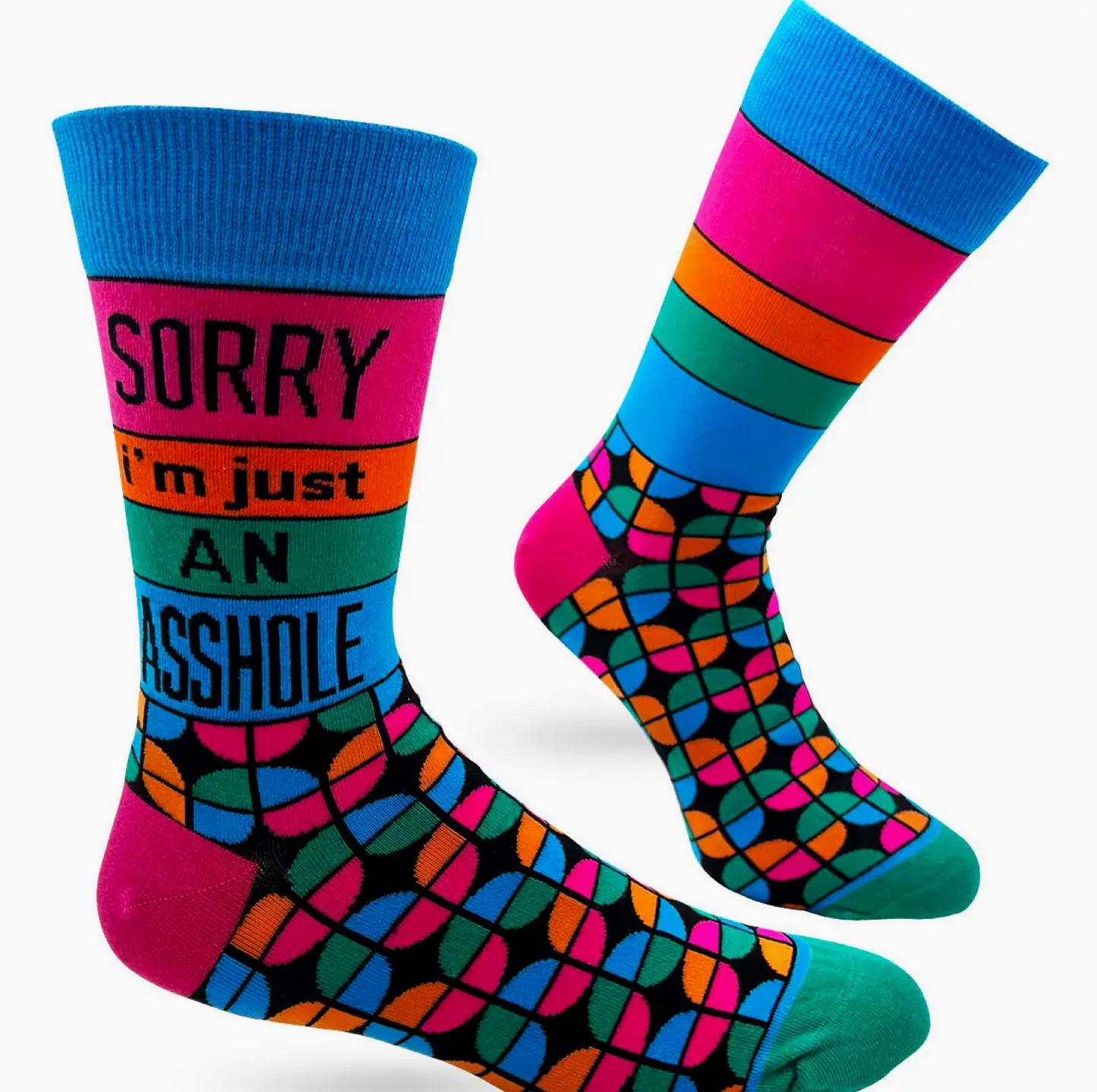 Sorry I'm Just An Asshole Men's Novelty Crew Socks