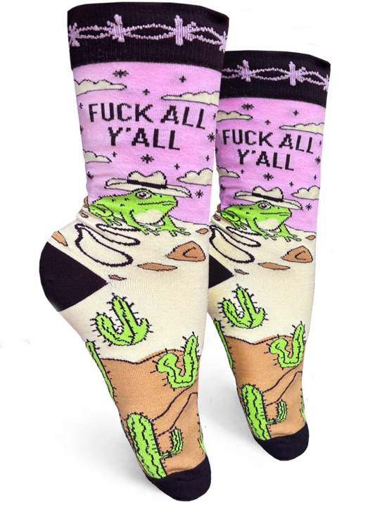 Fuck All Y'all Womens Crew Socks