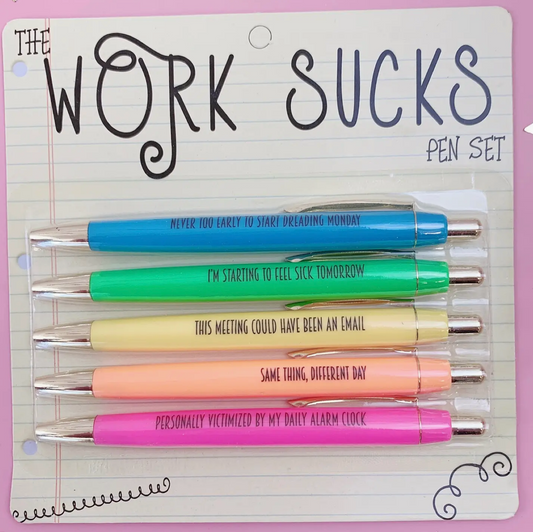 Work Sucks Pen Set