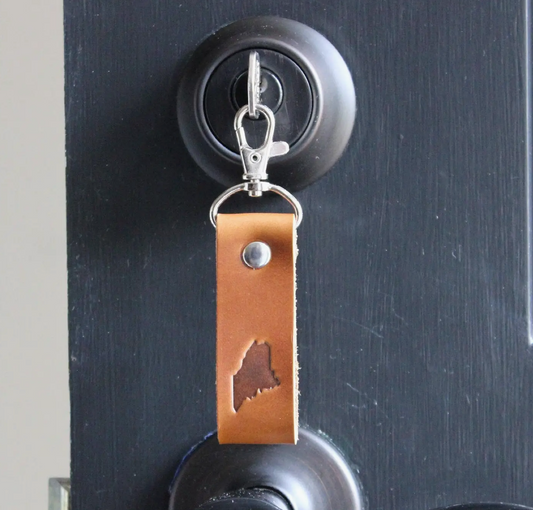 Maine Leather Keychain