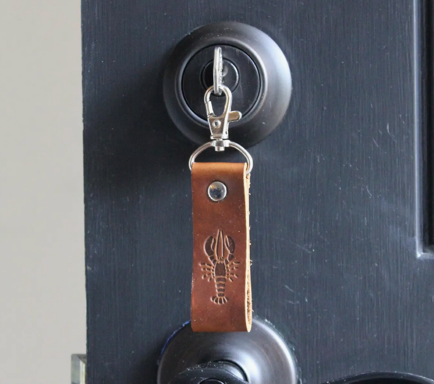 Lobster Leather Keychain