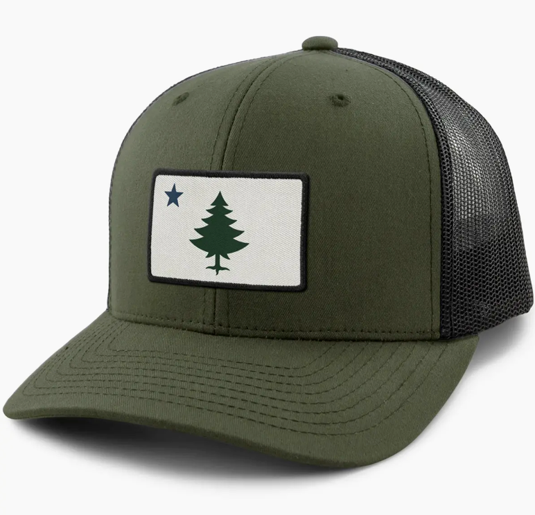 Vintage Maine Flag Classic Snapback Trucker