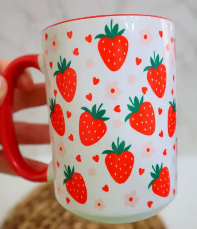 Strawberry Flower Mug