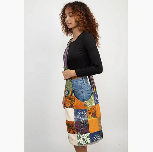 Upcycled Patch Cross Body Bag