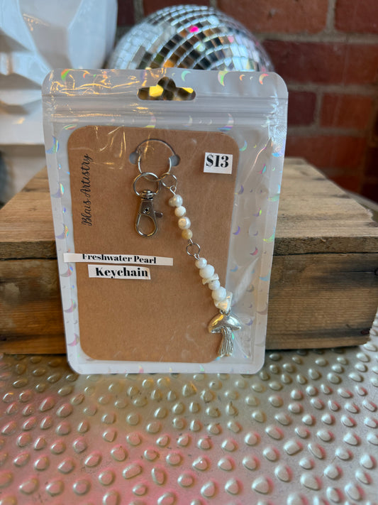 Mushroom Pearl Keychain
