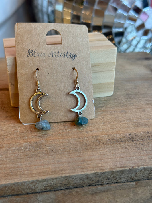 Crystal Moon Earrings