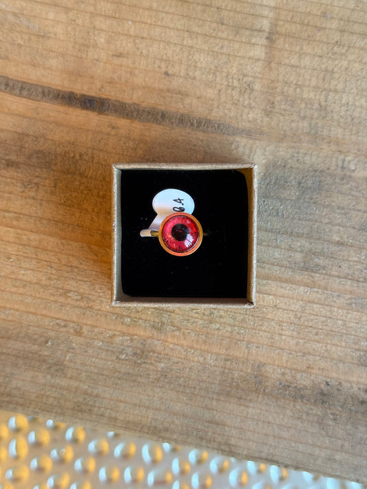 Red Eye Adjustable Ring