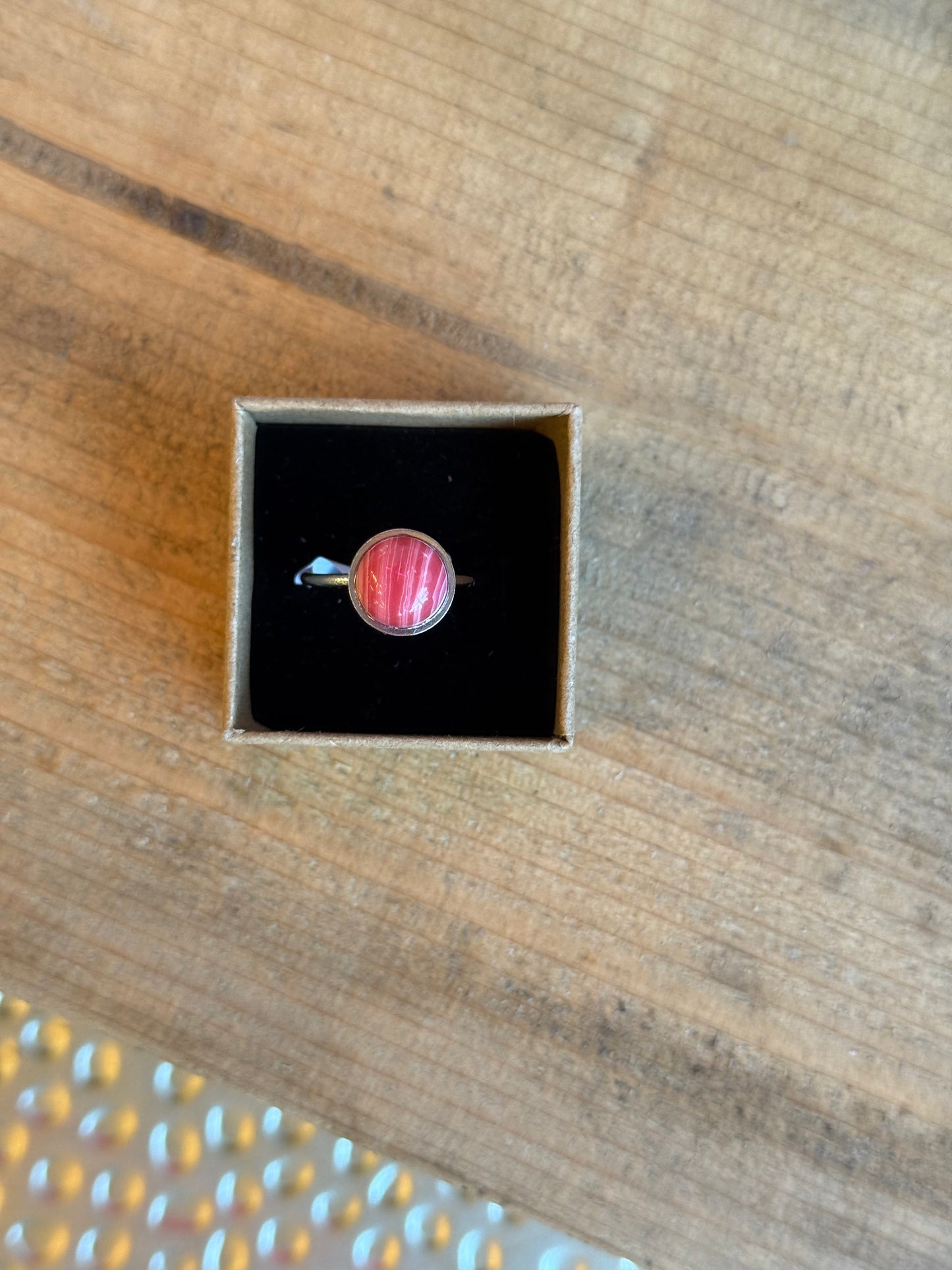 Rhodochrosite Adjustable Ring