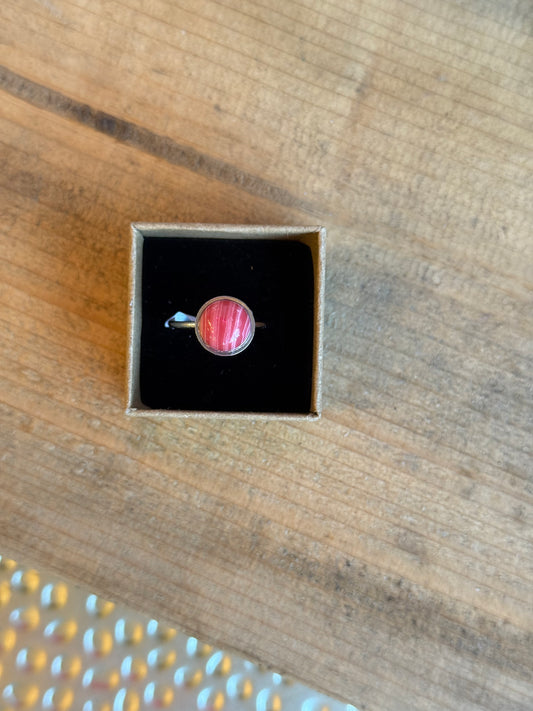 Rhodochrosite Adjustable Ring
