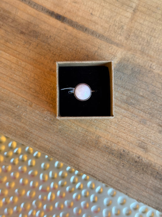 Pink Quartz Adjustable Ring