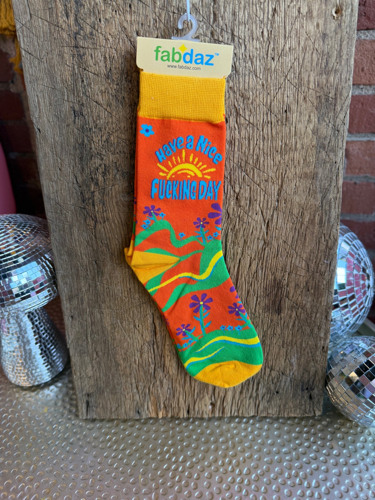 Have A Nice F*cking Day Ladies' Novelty Crew Socks