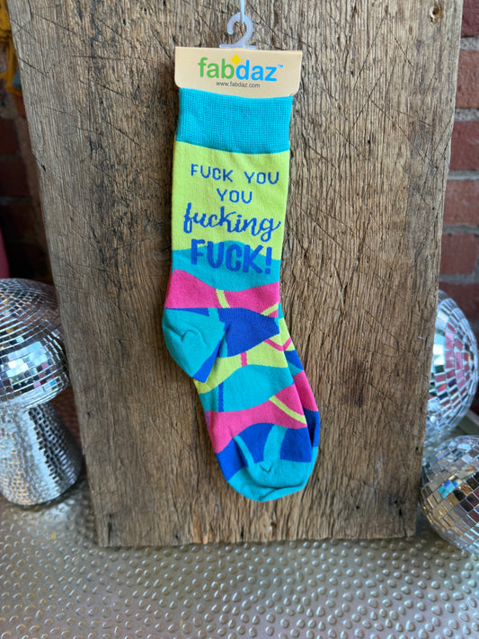 F*ck You You F*cking F*ck Ladies' Crew Socks