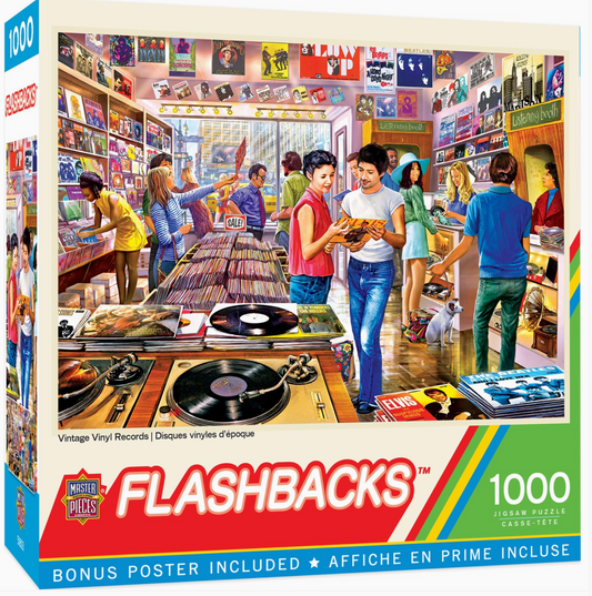 Vintage Vinyl Records 1000 Piece Puzzle