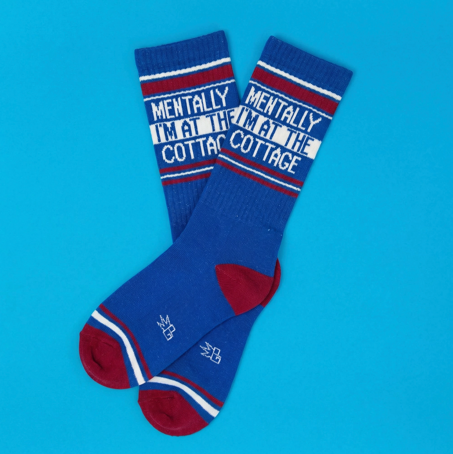 Mentally I'm At the Cottage Gym Crew Socks